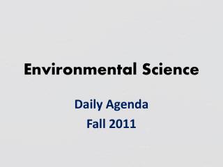 Environmental Science