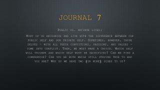Journal 7