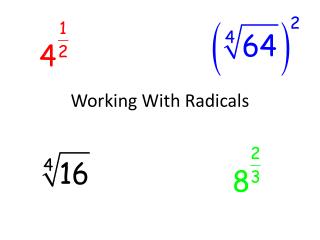 Working With Radicals