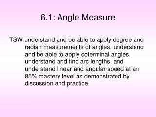 6.1: Angle Measure