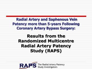 Results from the Randomized Multicentre Radial Artery Patency Study (RAPS)
