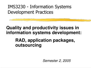 IMS3230 - Information Systems Development Practices