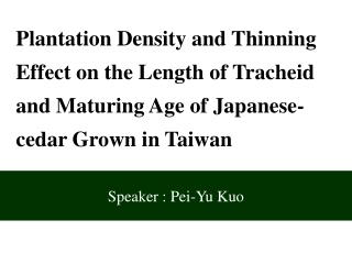 Speaker : Pei-Yu Kuo