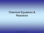 Chemical Equations Reactions