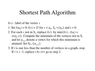 Shortest Path Algorithm