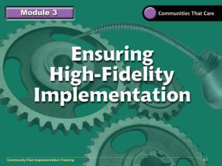 Community Plan Implementation Training