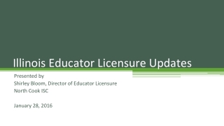 Illinois Educator Licensure Updates