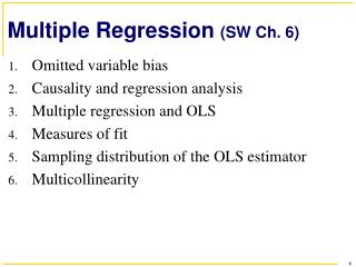 Multiple Regression (SW Ch. 6)