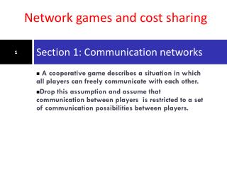 Section 1: Communication networks