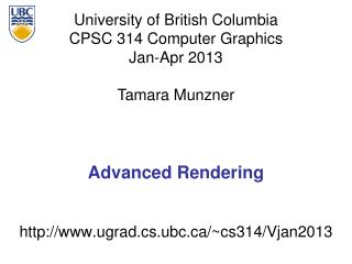 Advanced Rendering