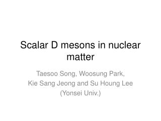 Scalar D mesons in nuclear matter