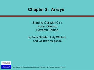 Chapter 8: Arrays