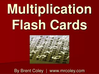 Multiplication Flash Cards