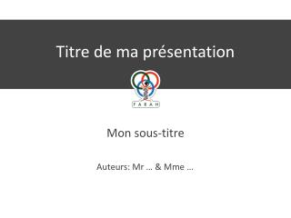 Titre de ma présentation