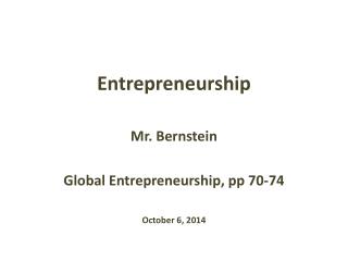 Entrepreneurship