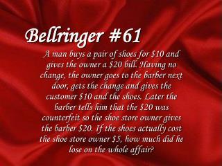 Bellringer #61