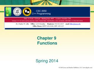Chapter 9 Functions