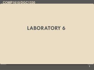 Laboratory 6