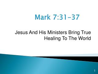Mark 7:31-37