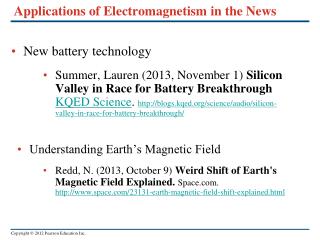 Applications of Electromagnetism in the News