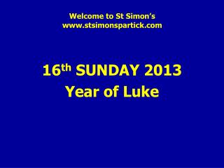 Welcome to St Simon’s stsimonspartick