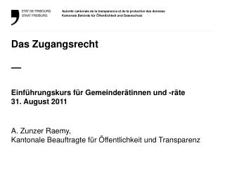 Das Zugangsrecht —