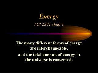 Energy SCI 2201 chap 3