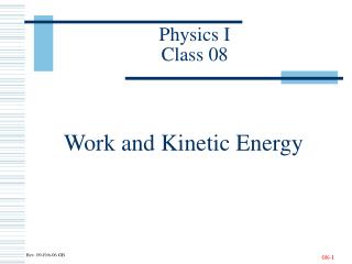 Physics I Class 08