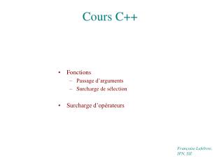 Cours C++