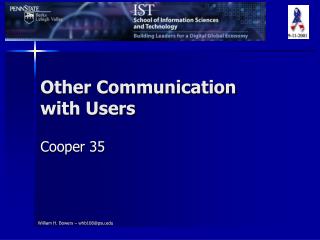 Other Communication with Users
