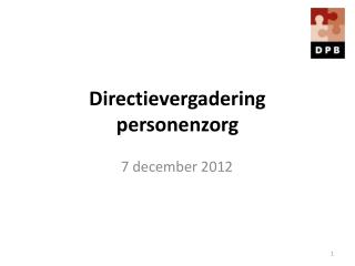 Directievergadering personenzorg