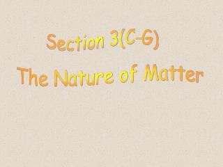 Section 3(C-G)