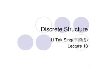 Discrete Structure