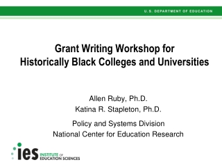 Grant Writing Workshop for Historically Black Colleges and Universities