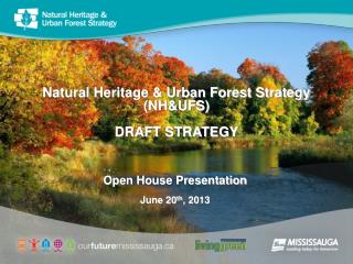 Natural Heritage &amp; Urban Forest Strategy (NH&amp;UFS) DRAFT STRATEGY