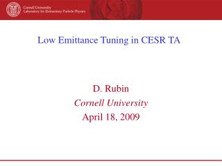 Low Emittance Tuning in CESR TA