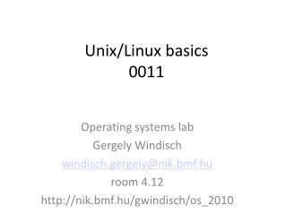 Unix/Linux basics 0011