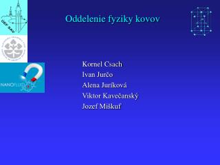 Oddelenie fyziky kovov