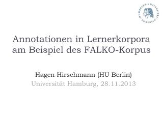 Annotationen in Lernerkorpora am Beispiel des FALKO-Korpus