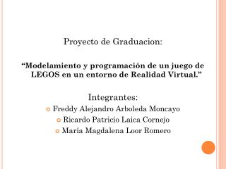 Proyecto de Graduaci on :