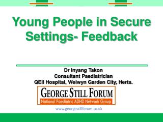 Young People in Secure Settings- Feedback