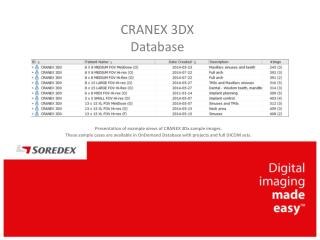 CRANEX 3DX Database