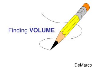 Finding VOLUME