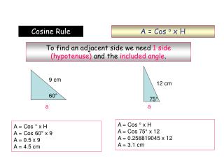 A = Cos o x H