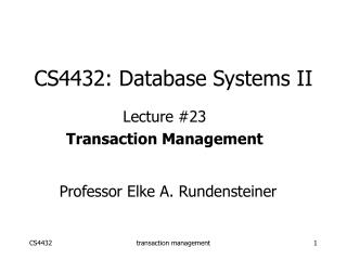 CS4432: Database Systems II