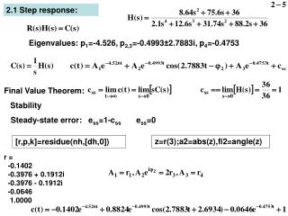 2.1 Step response: