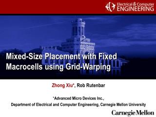 Mixed-Size Placement with Fixed Macrocells using Grid-Warping