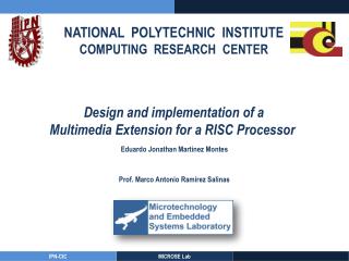NATIONAL POLYTECHNIC INSTITUTE COMPUTING RESEARCH CENTER