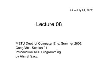 Lecture 08