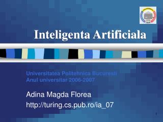 Inteligenta Artificiala